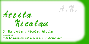 attila nicolau business card